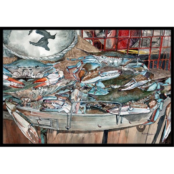 Carolines Treasures Basket Full of Blue Crabs Indoor or Outdoor Mat- 18 x 27 in. 8961MAT - main